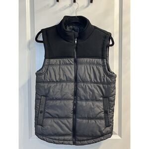 Rock & Republic Mens Puffer Vest Sleeveless Black Size S Biker Skater Gothic